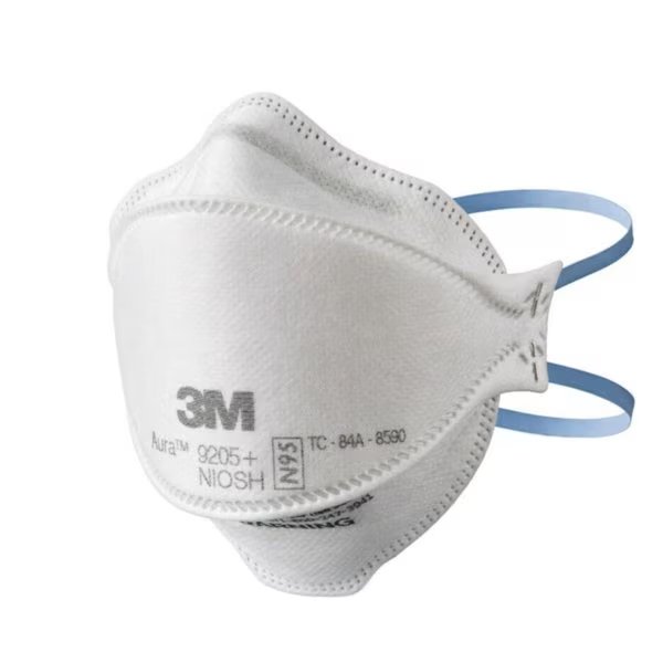 Aura N95 Dust Protection Particulate Respirator 9205+ White , 3PK, 3M, Mfr#: 9205P-3-DC